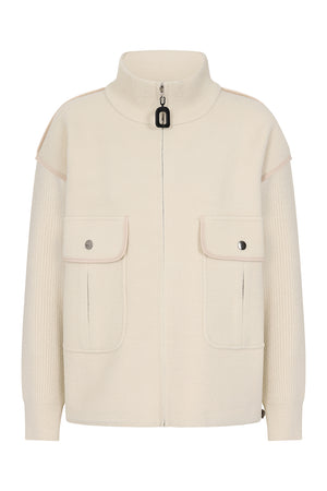 Alexis Zip Cardigan - Ivory