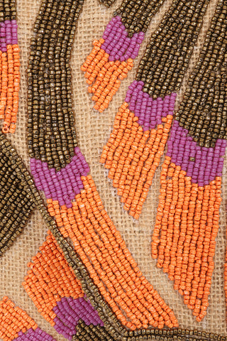 Sequin Clutch Bag - Orange/Purple Mix