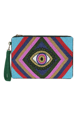 Sequin Clutch Bag - Evil Eye