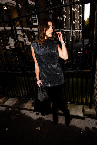 Isabelle Tunic Top - Gunmetal