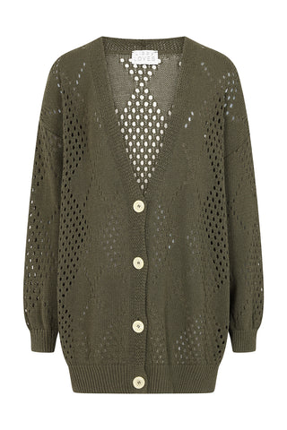 Florence Oversized Cardigan - Khaki