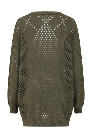 Florence Oversized Cardigan - Khaki