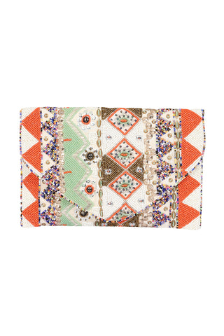 Sequin Clutch Bag - Zigzags