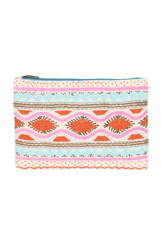 Sequin Clutch Bag - Neon Pink