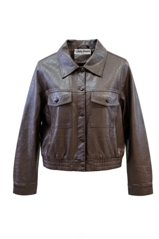 Ivy Leather Jacket - Brown