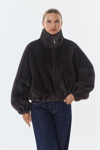 Josie Faux Fur Jacket - Anthracite