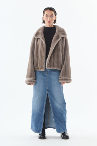 Macy Faux Fur Jacket - Grey