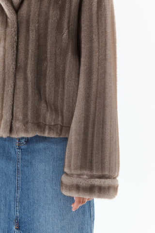 Macy Faux Fur Jacket - Grey