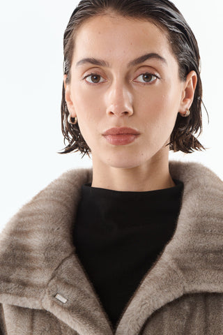 Macy Faux Fur Jacket - Grey