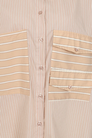 Harper Shirt - Beige Stripe