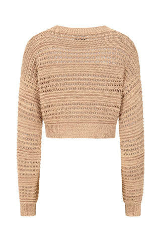 Sofia Short Crochet Jumper - Mocca