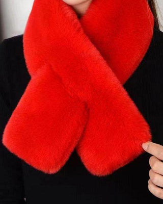 Kimmy Faux Fur Collar - Red