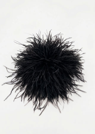 Feather Brooch - Black