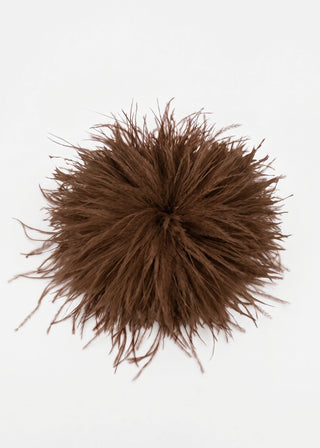 Feather Brooch - Brown