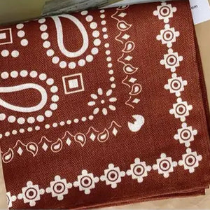 Bandana Square Neck Scarf - Chocolate