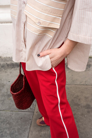 Harper Shirt - Beige Stripe