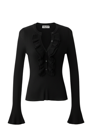 Gracie Frill Top - Black