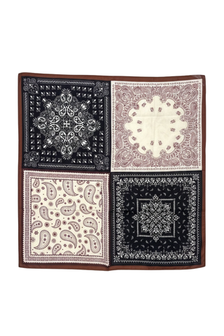 Block Scarf - Black/Brown