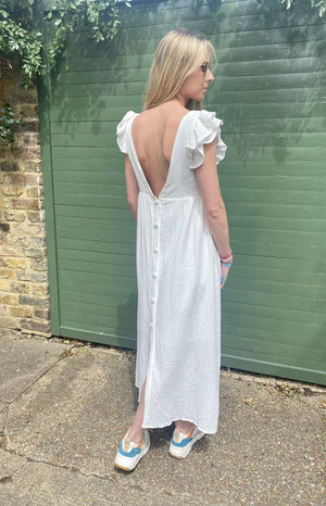 Celine White Maxi Dress