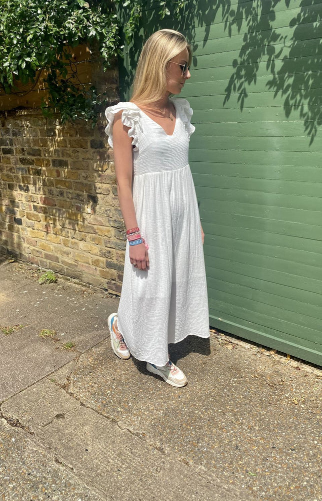 
            
                Load image into Gallery viewer, Celine White Maxi Dress
            
        