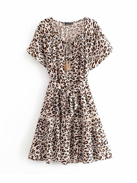 Leopard Swing Mini Dress